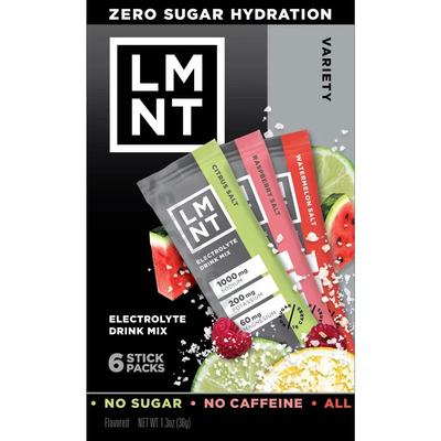 现货LMNT Zero Sugar Electrolytes Variety Pack Drink Mix 6支