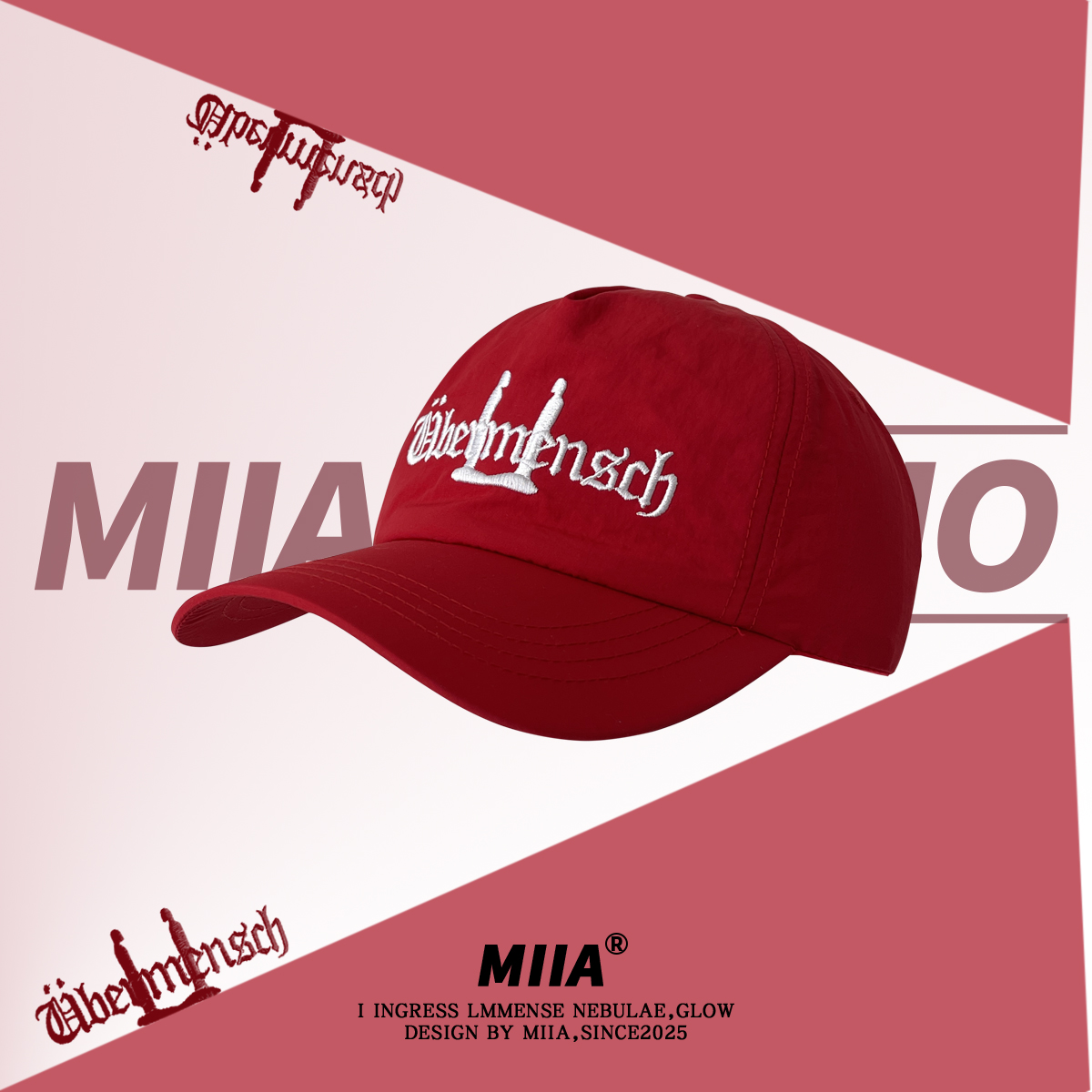 权志龙同款人形U刺绣鸭舌帽