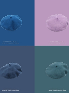 石原里美帽子复古英伦羊毛贝雷帽加厚日系画家帽韩版百搭南瓜帽女