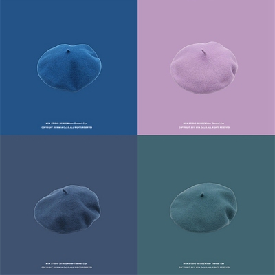 石原里美复古英伦羊毛加厚帽子