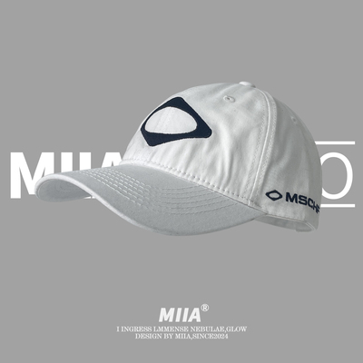 小众风复古潮牌菱形标刺绣棒球帽