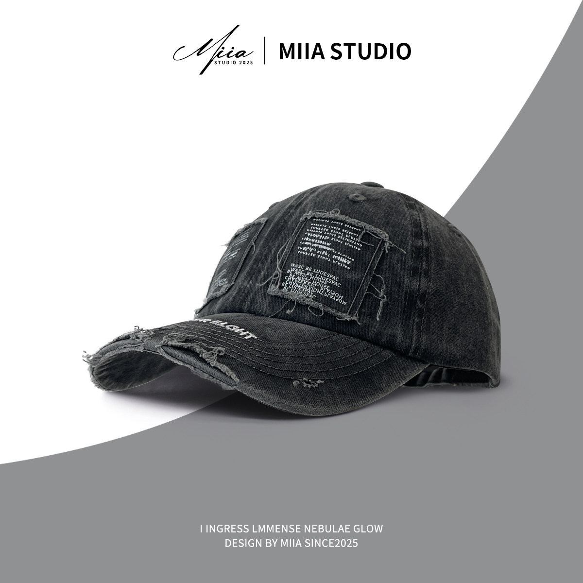 美式复古做旧破洞字母棒球帽2025新款潮流个性水洗刺绣贴布男女,服饰配件/皮带/帽子/围巾,帽子,淘宝优惠券,粉丝福利购,淘宝优惠卷