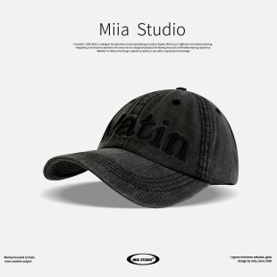 韩版 鸭舌帽 ins博主潮牌字母刺绣棒球帽男女通用百搭遮掩帽情侣款