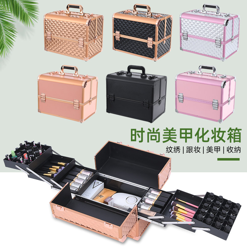 跟妆师纹绣工具箱美睫美容大容量美甲纹眉专用手提箱化妆箱专业