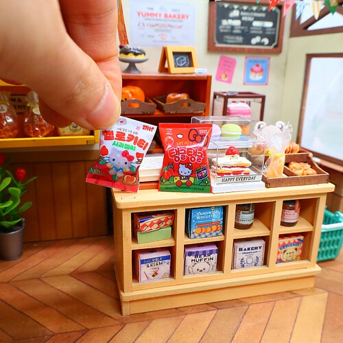 12分微缩食玩仿真迷你玩具娃娃屋KT零食超市便利店过家家模型OB11