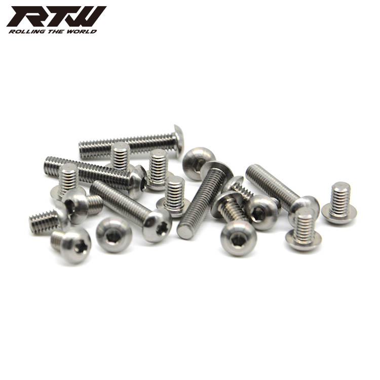 进口钛合金螺丝 半圆头盘头内六角M4*8*10*12*15*16*20mm偷轻超硬