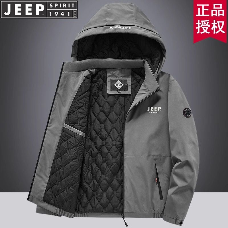 吉普加厚夹棉棉衣夹克棉服男款
