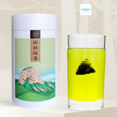 绿茶龙井香茶袋泡茶工作茶包三角茶绿茶包一个大爷ONEMAN大福喜