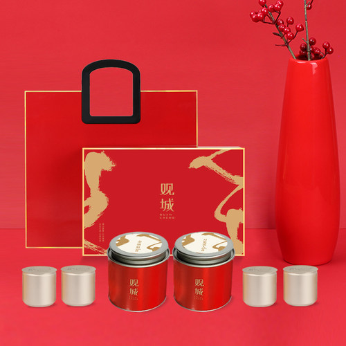 金骏眉红茶月光白白茶礼盒套装肉桂岩茶组合伴手礼喜庆月光美人
