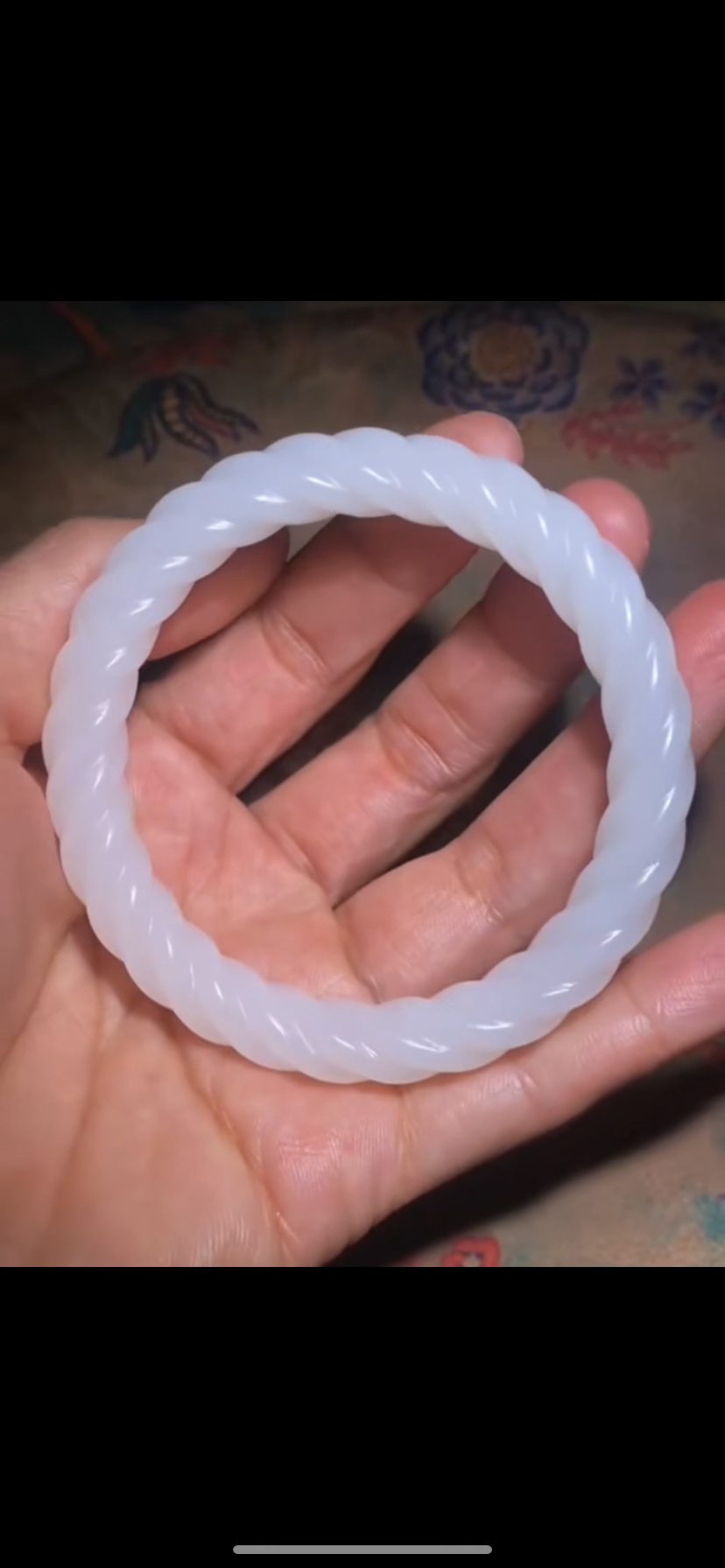 天然高品质新疆和田玉籽料绞丝麻花手镯 57mm 正品证书二十年老店