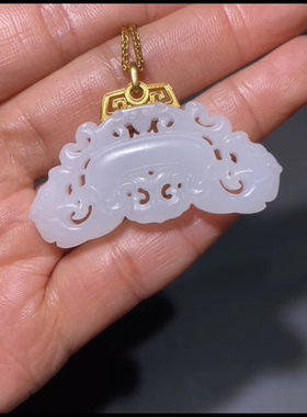 精品新疆和田玉籽料 龙凤呈祥吊坠 一级白 油性好脂粉足 镂空工艺