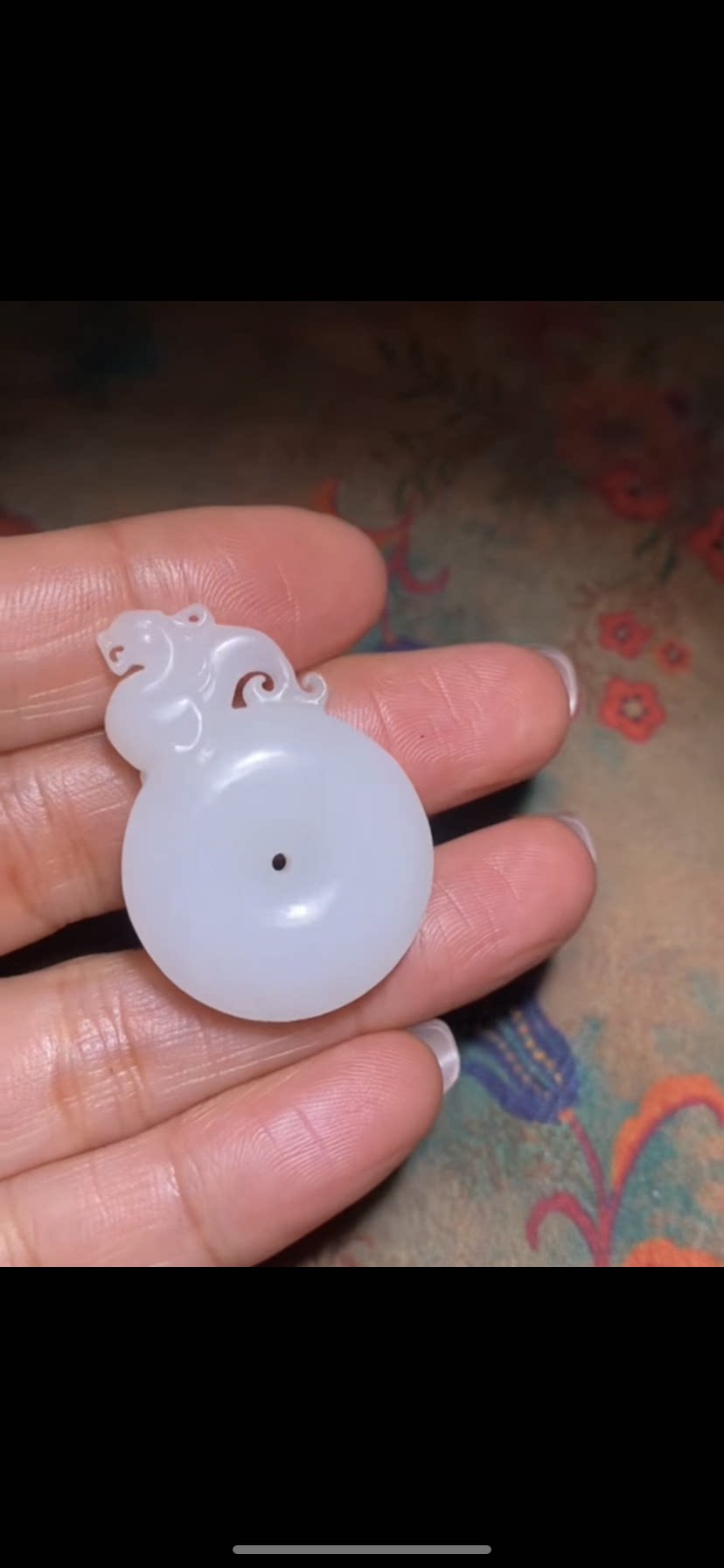 精品新疆和田玉籽料 府上有龙 一级白 温润细腻玉种油糯 36*9mm