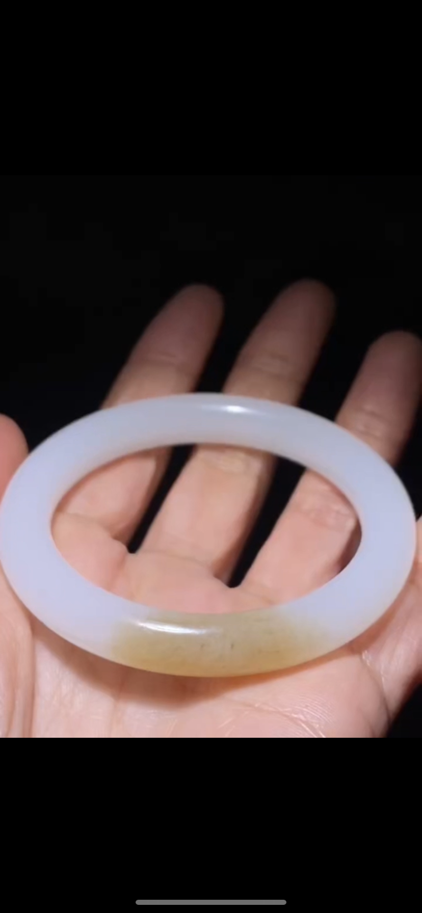 天然精品新疆和田 糖料手镯一级白52mm 正品带证书全检二十年老店