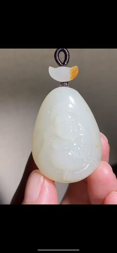 天然精品新疆和田玉籽料独籽弥勒佛 老熟料 正品带证书二十年老店