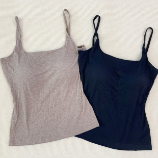 新款 显瘦百搭打底女 背心吊带美背带胸垫含亚麻透气舒适修身