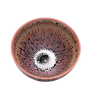 日本天目陶艺大师 镰田幸二耀变油滴天目盏 建盏茶杯 主人杯 茶具