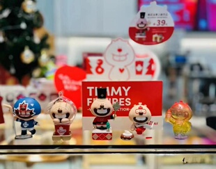 tims咖啡手办盲盒T米冰雪系列摆件冬日限定新年礼物河狸可爱玩具