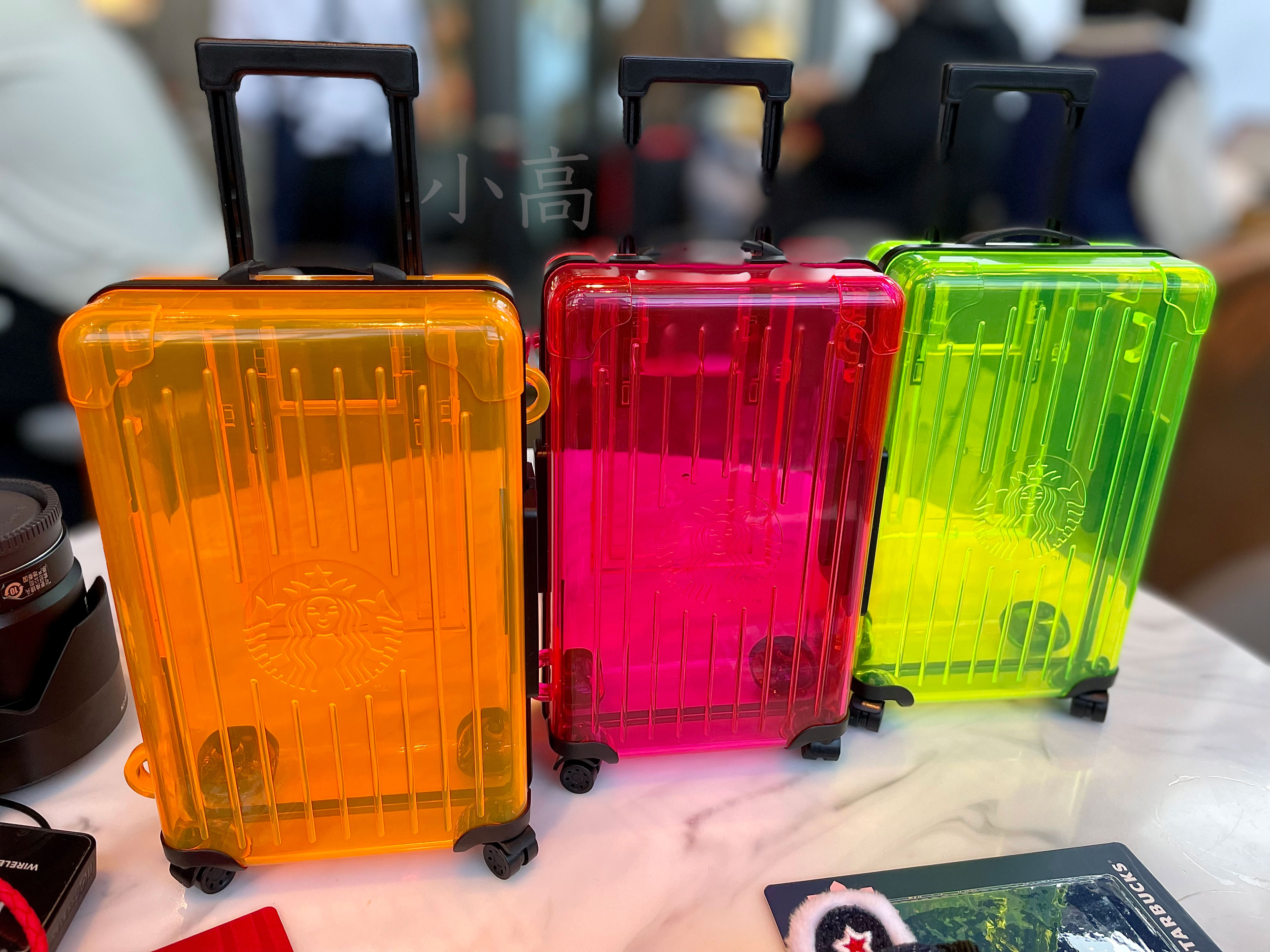 彩色行李箱星礼包星巴克趣味摆件