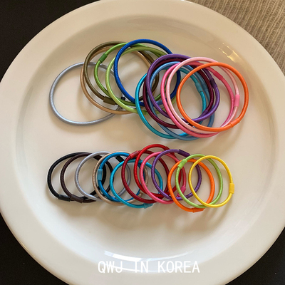 韩国进口KNK彩色细款打底皮筋