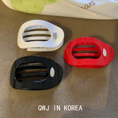 韩国进口BY银色豆豆鲍鱼抓夹发夹