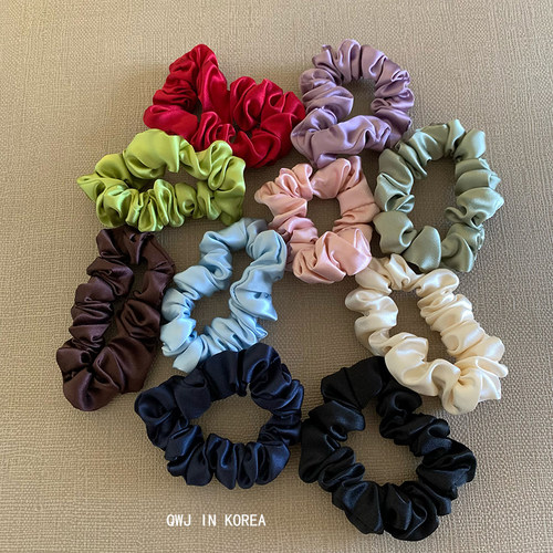 中号韩国进口褶皱真丝发圈
