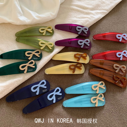 韩国进口France金标蝴蝶结边夹