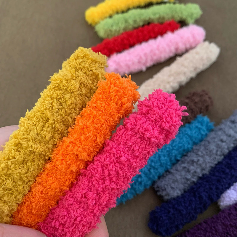 可爱好心情！韩国进口彩色毛毛缠绕一字夹鸭嘴夹秋冬毛绒发夹边夹,饰品/流行首饰/时尚饰品新,发饰,淘宝优惠券,粉丝福利购,淘宝优惠卷