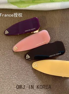 韩国France金色标三角形鸭嘴夹