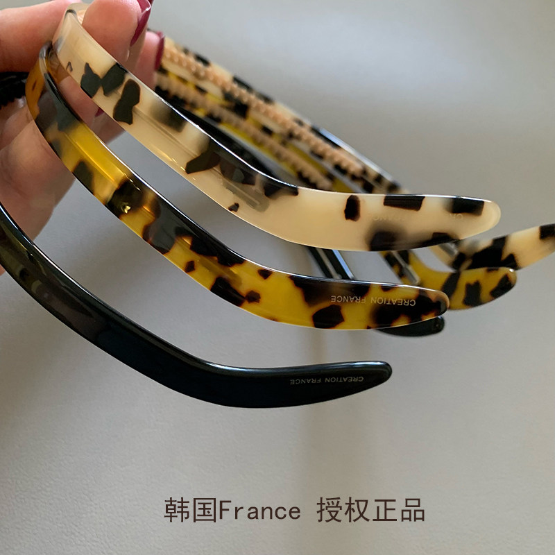 弯腿款 韩国进口France金标眼镜墨镜发箍法式复古醋酸玳瑁色头箍