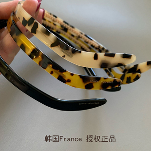 弯腿款 韩国进口France金标眼镜墨镜发箍法式复古醋酸玳瑁色头箍