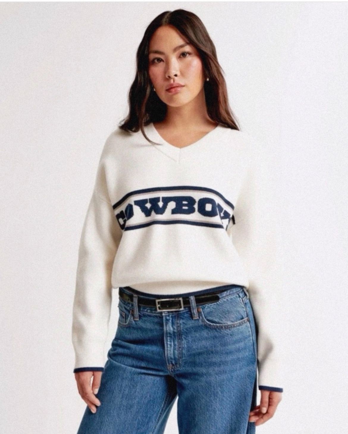 AF原美高运动合作套头V领学院风宽松撞色条纹毛衣复古软糯针织衫