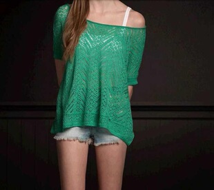 连衣裙百搭披肩送同款 买一送一均码 罩衫 打底衫 镂空甜美套头针织衫