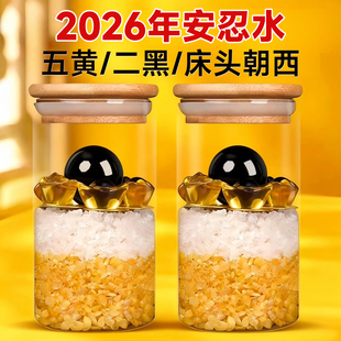 2026真安忍水瓶子床头朝西厕所西北角摆件五黄二黑化解安仁水瓶