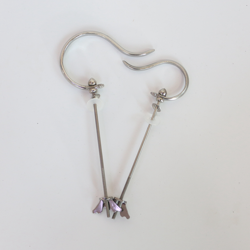 竹鸟笼钩子挂钩不锈钢鸟笼玉鸟绣眼竹制手工钩子挂钩鸟用具配件