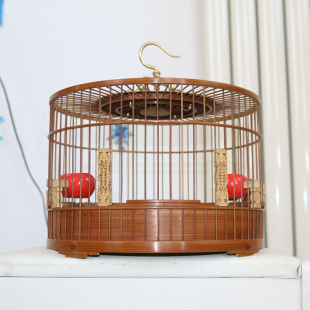 精品手工紫竹竹子绣眼玉鸟贝子靛颏小型竹制黄豆鸟笼全套配件