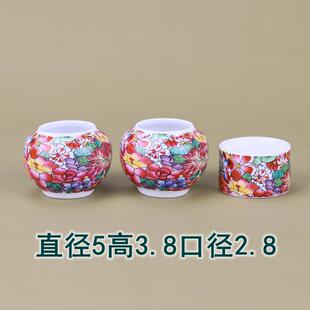 靛颏百灵绣眼鸟杯玉鸟黄鸟柳莺鸟食罐杯子瓷碗高白三件套鸟笼配件