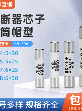 陶瓷保险丝管RO55熔断器R055熔芯5*25MM1A 2A 3A 4A 5A 6A 8A 10A