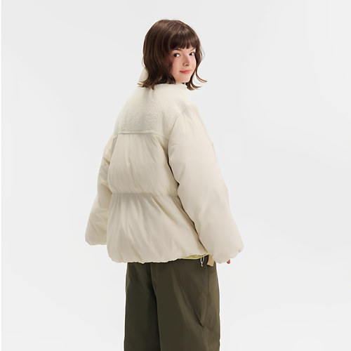 niko家 2025年日系新款羽绒服 面包羽绒服保暖外套女 拼色上衣女