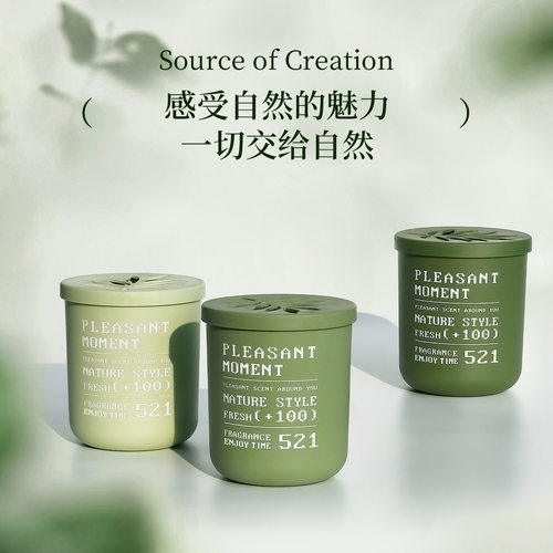植物车载香薰茶香无火香薰汽车持