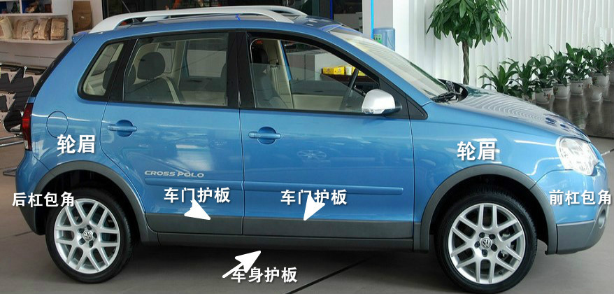 07-10波罗轮眉包角车门下护板