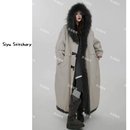 原创新款 CC251108 白月光 貉子毛领兔毛一体皮草外套 思语