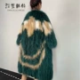 Mùa đông 2019 mới thời trang khí tính áo khoác lông dài nhập khẩu Hàn Quốc áo khoác lông cáo nước ngoài nữ - Faux Fur áo phao lót lông