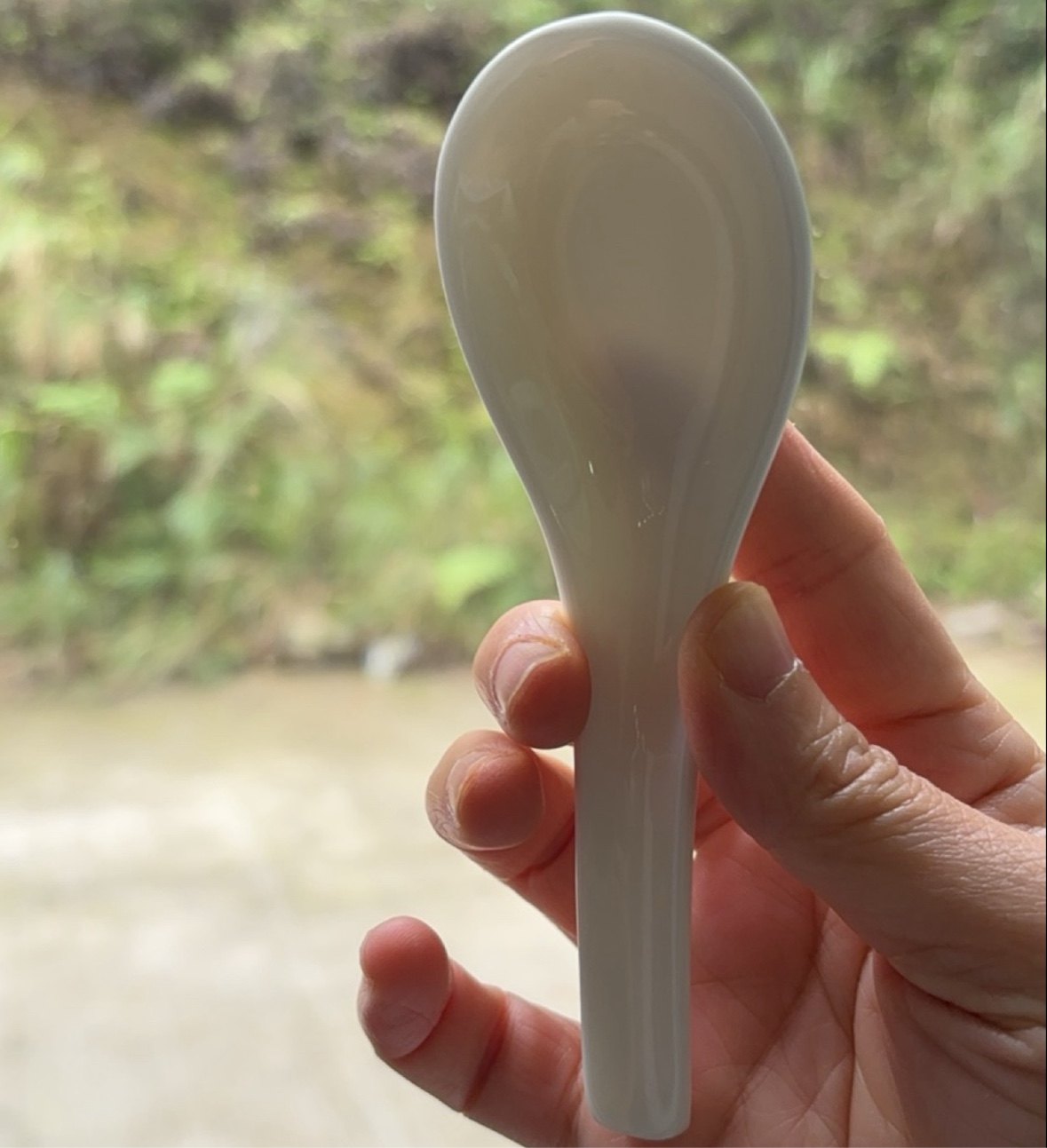 德化白瓷羊脂玉调羹汤勺子搅拌小饭勺汤匙13ml餐厅家用