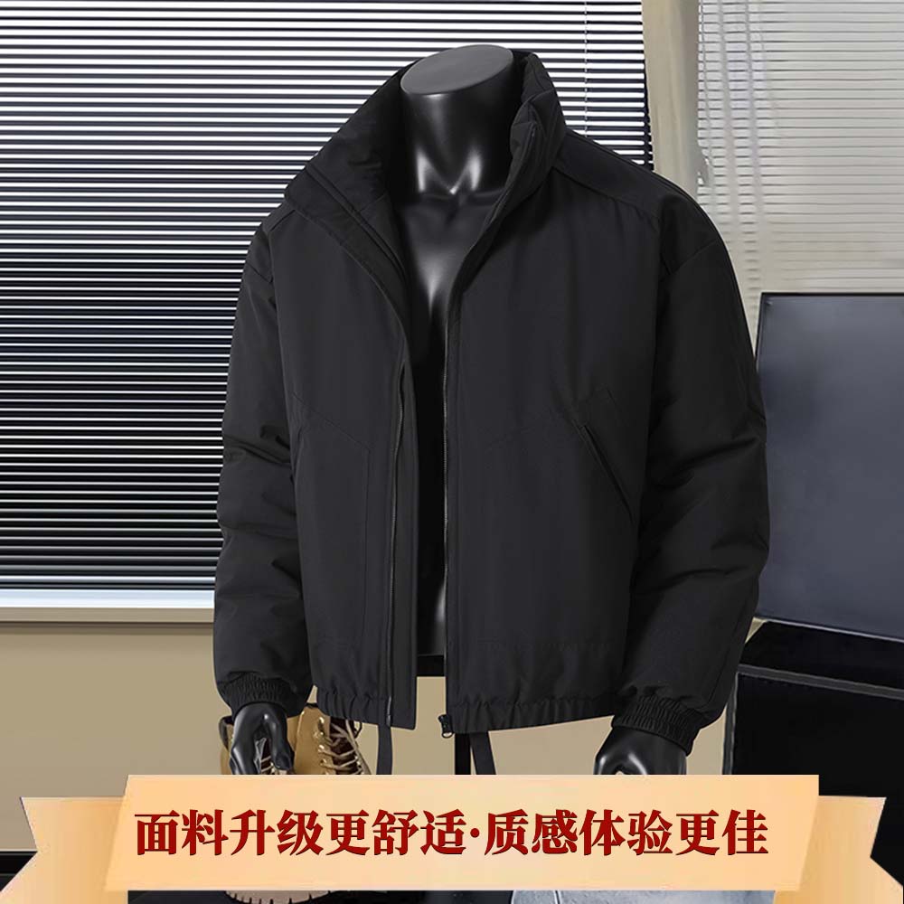 棉服男款冬季男生加绒加厚棉袄子冬天防寒男士立领棉衣情侣外套潮