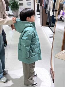 儿童羽绒服连帽秋冬款保暖厚实外套中长款中大童