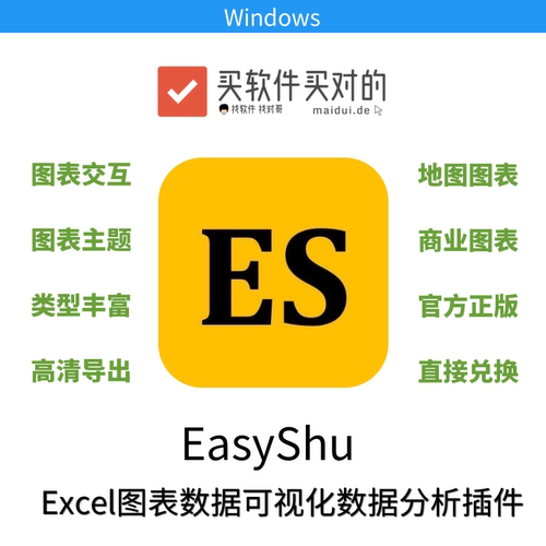 EasyShu [Win] 激活码 Excel图表专业数据可视化与数据分析插件
