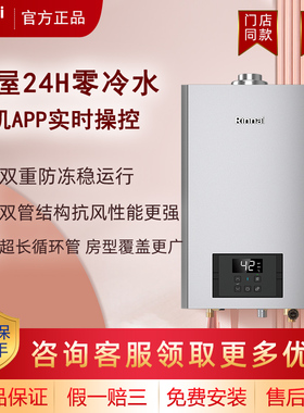 Rinnai林内RUS-R16U53G-CH平衡式零冷水燃气热水器16L恒温U32G-CB