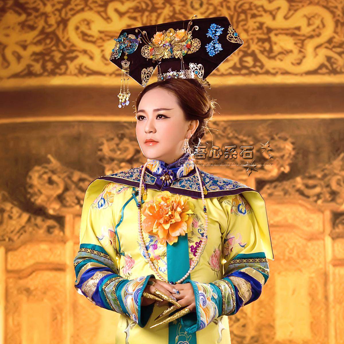 『系石苑原创清宫款珍珠琉璃青金绿松石榴石多宝108佛珠朝珠项链