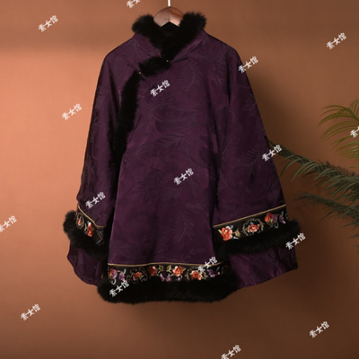 25170新款新中式棉袄斜襟绣花棉服