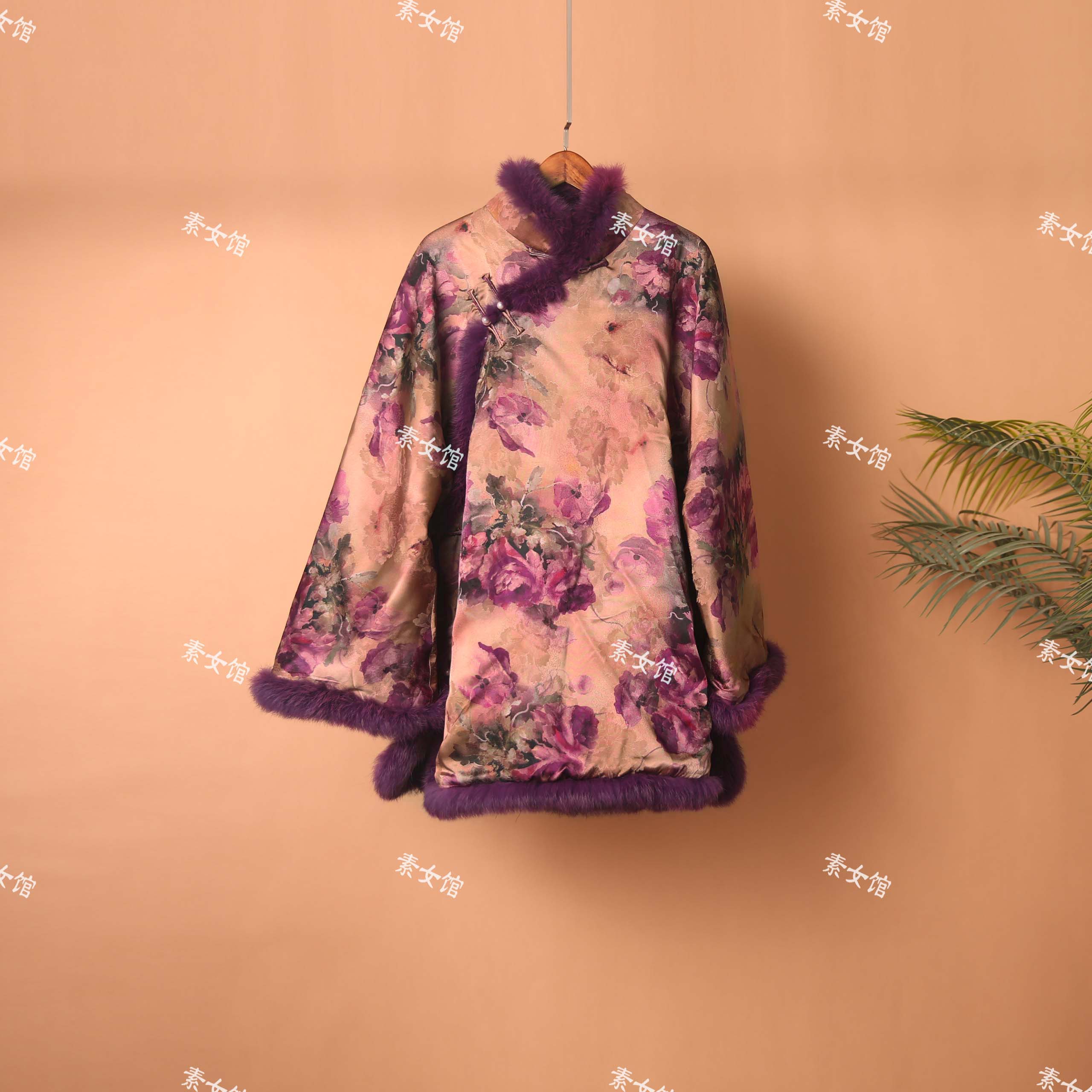 25419素女馆立领棉服外套中式服饰